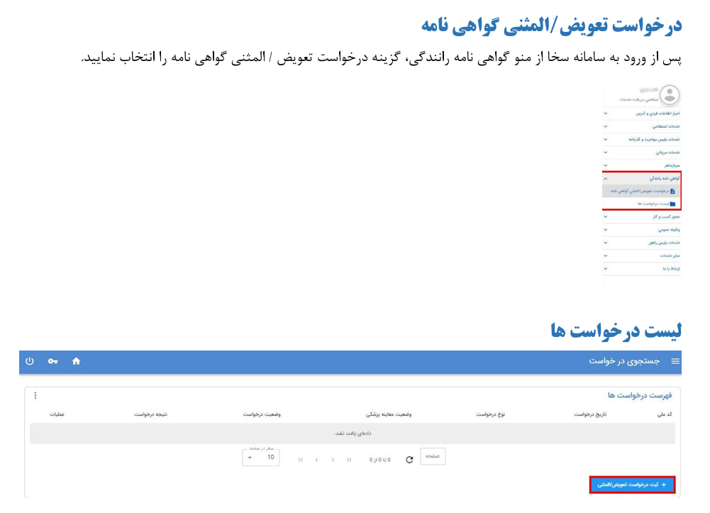 تمدید آنلاین گواهینامه