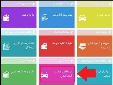 پیگیری و استعلام وضعیت قرعه کشی ایران خودرو 