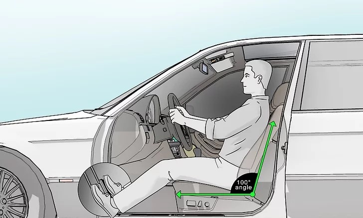 زاویه درست صندلی هنگام رانندگی