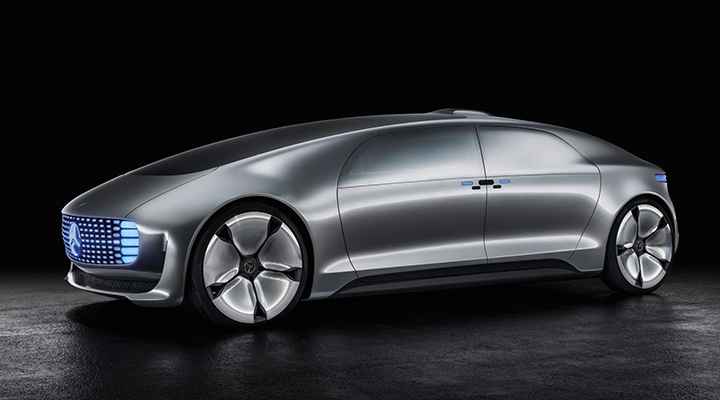 خودرو کانسپتی Mercedes-Benz F 015 Luxury in Motion براق طوسی