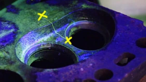 بازرسی بصری برای تشخیص ترک سیلندر